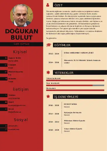 Gemi Kaptanı CV Örnekleri cv indir